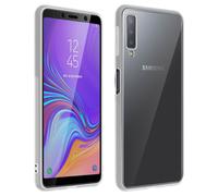 Coque Arrière + Film Verre Trempé écran pour Samsung A7 2018 Contour noir