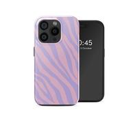 Selencia Selencia Coque arrière Vivid avec MagSafe pour iPhone 15 Pro Zebra Light Pink Lilac Multicolore