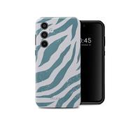Coque arrière Vivid pour Samsung Galaxy A35 - Colorful Zebra Pine Blue