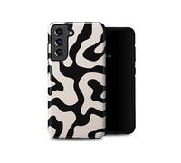 Selencia Coque arrière Vivid pour Samsung Galaxy S21 FE - Art Wave Black
