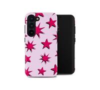 Selencia Coque arrière Vivid pour Samsung Galaxy S23 - Stars Rubine Red Light Pink