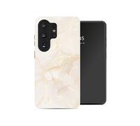 Selencia Coque arrière Vivid pour Samsung Galaxy S26 Ultra - Golden Beige Marble