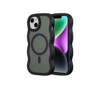 Selencia Coque arrière Wavy avec MagSafe pour Apple iPhone 14 / 13 - Noir