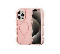 Selencia Coque arrière Wavy avec MagSafe pour Apple iPhone 15 Pro - Soft Pink