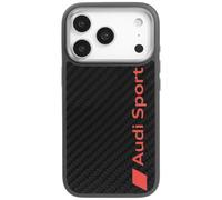 Coque Audi R8 Fibre de Carbone MagSafe pour iPhone 17 Pro Noir