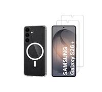 Coque avec Cercle magnétique pour Samsung Galaxy S26 PLUS et 2 Verres Trempé Film Protection Ecran
