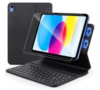 Coque avec clavier iPad A16 11e génération 11" 2025/iPad 10a génération 10.9" 2022, ultra fine coque avec clavier Bluetooth magnétique italien QWERTY pour iPad 10a/11e génération Noir