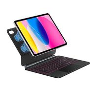 Coque avec Clavier Magnétique pour iPad 11 2025 (Puce A16) et iPad 10ème Génération - AZERTY Français - Pavé Tactile - Rétroéclairé