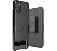 Coque avec clip pour Moto G 5G (2022), Nakedcellphone Coque rigide fine avec béquille et [rotatif/cliquet] Ceinture Holster de hanche pour Motorola XT2213 Series - Noir