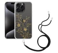 Coque avec Cordon Compatible avec iPhone 15 Pro Max Coque avec Cordon - Mystic Flower