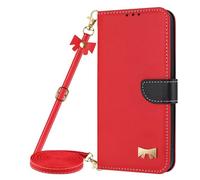 Coque avec Cordon pour Xiaomi Redmi Note 14 Pro 4G,Coque Etui avec Porte Carte à Rabat Clapet Portefeuille en Cuir Pochette Antichoc Flip Case Étui Cover Housse Protection Complète Coque,Rose
