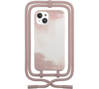 Coque avec cordon WOODCESSORIES iPhone 13 mini Tour de cou rouge