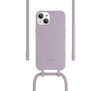 Coque avec cordon WOODCESSORIES iPhone 14 Plus Tour de cou lila