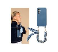Selencia Selencia Coque avec dragonne de luxe pour Samsung Galaxy S23 FE Bleu Bleu