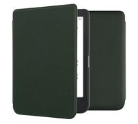 kwmobile Étui Compatible avec Kobo Clara 2E Coque - Étui à Rabat magnétique Tablette eReader Similicuir - Vert foncé