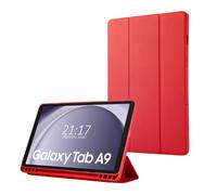 Coque avec rabat Smart pour Samsung Galaxy Tab A9 Couleur rouge