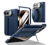 Coque avec Support à 180° pour iPhone Duo, Protège-Écran, Dragonne - Bleu | Visionnage Portrait et Paysage, Pourtour de Caméra Surélevé, Structure Avant-Arrière, Accès aux Ports et Commandes Latérales