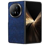 Coque - AVIZAR - Honor Magic V5 - Rigide - Effet Cuir Grainé - Bleu Nuit