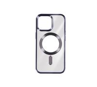 Coque MagSafe pour iPhone 15 Pro Max Silicone Protection Caméra Chromé Violet