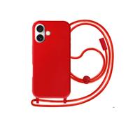 Coque - AVIZAR - iPhone 16 - Semi Rigide - Cordon Nylon Ajustable - Rouge