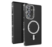 Coque - AVIZAR - Samsung Galaxy S23 Ultra - Rigide - Strass - Compatible MagSafe