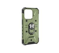 Coque Bague pour iPhone 15 Plus Bumper Antichoc Série ArmoRing Bump Vert Kaki