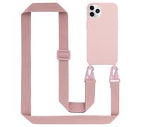 Tour de cou chaîne pour Apple iPhone 11 PRO MAX en LIQUID PINK Housse de protection en silicone avec cordelette réglable