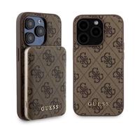 Coque + batterie externe Guess Hardcase Powerbank MagSafe 5000 mAh pour iPhone 15 Pro - Brown