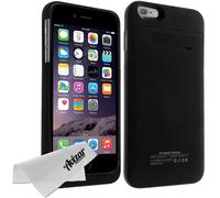 Coque Batterie Externe Rechargeable Pour Apple Iphone 6 Plus - 4800mah Noir + Chiffonnette Avizar