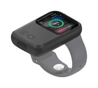 Coque Batterie Induction pour Apple Watch 44mm et 45mm Silicone Autonomie 15h Noir