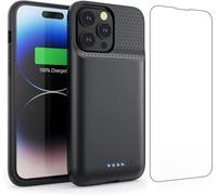 Coque Batterie pour iPhone 14 Plus/14Pro Max/13 Pro Max, 8600mAh Chargeur Portable Batterie Externe Puissante Power Bank Coque Rechargeable pour iPhone 14 Plus/14Pro Max/13 Pro Max[6.7] (A-Noir)