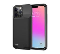 Coque Batterie pour iPhone 15 Pro Max, [10000mAh] Rechargeable Chargeur Batterie Externe Mince Power Bank Portable Étui Batterie Chargeur Cas Protection (6,7 Pouces) (Noir)
