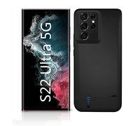 Coque batterie pour Samsung Galaxy S22 Ultra 5G, fine et portable rechargeable 5000 mAh (6,8") Noir