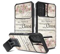 Coque Bible Flower 4-13 pour Samsung Galaxy A35 5G, béquille pliable, protection intégrale antichoc et anti-rayures pour femmes chrétiennes, cadeau religieux