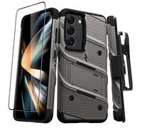 Coque Blindé Bolt Galaxy S23 Avec Support Et Verre Trempé Ultra Résistant Zizo Gris