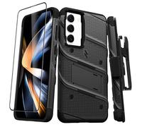 Coque Blindé Bolt Galaxy S23 Plus avec Support et Verre Trempé Ultra Résistant Noir