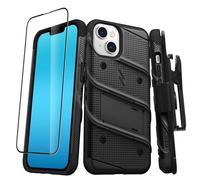 Coque Blindé Bolt iPhone 14 avec Support et Verre Trempé 9H Ultra Résistant Noir