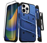 Coque Blindé Bolt iPhone 14 Pro Max avec Support et Verre Trempé Résistant 3.5m Zizo Bleu marine