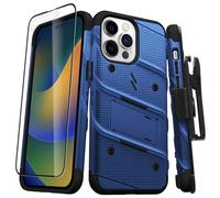 Coque Blindé Bolt iPhone 14 Pro Max avec Support et Verre Trempé Résistant 3.5m Zizo Bleu marine