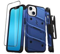 Coque Blindé iPhone 14 avec Support et Verre Trempé Bolt Ultra Résistant Noir / Bleu