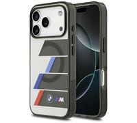 Coque BMW M IML Boutons Métal Lignes Tricolores MagSafe Étui pour iPhone 17 Pro Anthracite