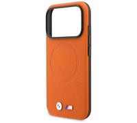 Coque BMW Série M FW en métal avec logo et MagSafe pour iPhone 17 Pro 6,3" Orange - BMHMP17L25PFWSMO