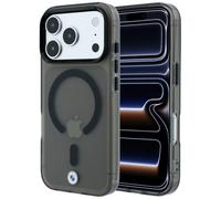 Coque BMW Sign Frosted IML & MetalL Logo MagSafe pour iPhone 18 Pro Max / 17 Pro Max, noire