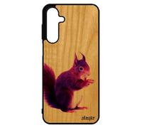 Coque Bois A16 4g 5g Silicone Ecureuil Mignon Foret De Protection Violet Animal Design Telephone Animaux Nature Etui Pour Samsung Galaxy