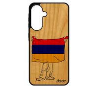 Coque Bois A56 5g Silicone Drapeau Armenie Armenien Design Etui Foot Football Coupe D'europe Coupe Du Monde Basket De Pour Samsung Galaxy