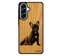 Coque Bois A57 5G Silicone Chien Etui Bulldog Francais Antichoc Original Peinture Chiot Animal Blanc Mignon Nature de pour Samsung Galaxy
