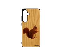 Coque bois ecureuil roux pour Samsung S24 FE silicone design personnalisé housse jolie mignon orange dessin case nature animaux de pour galaxy