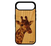 Coque Bois Girafe Pour Iphone 17 Air Silicone Marron Design Tache Personnalis¿ Antichoc Nature Afrique Jolie Housse Unique Animaux