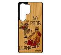 Coque Bois Humour No Prob Lama Pour Samsung S25 Ultra Silicone Cover Design Texte Mobile Cartoon Rouge Drole Etui Case Llama De Pour Galaxy