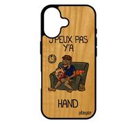 Coque Bois J'peux Pas Y'a Handball Pour Iphone 17 Silicone Gris Drole Noir Je Antichoc Comique Hand Jpeux Supporter 4g Humour